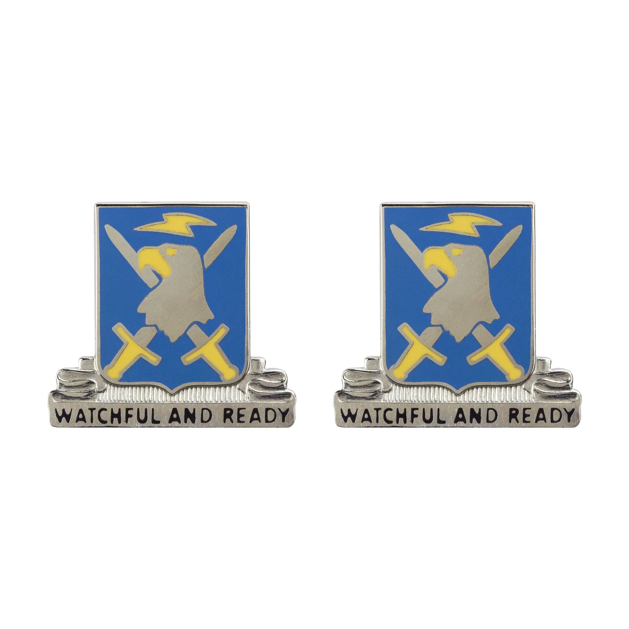 104th Military Intelligence Battalion Unit Crest (Watchful and Ready) - Sold in Pairs
