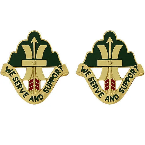 186th Support Battalion Unit Crest (We Serve and Support) - Sold in Pairs