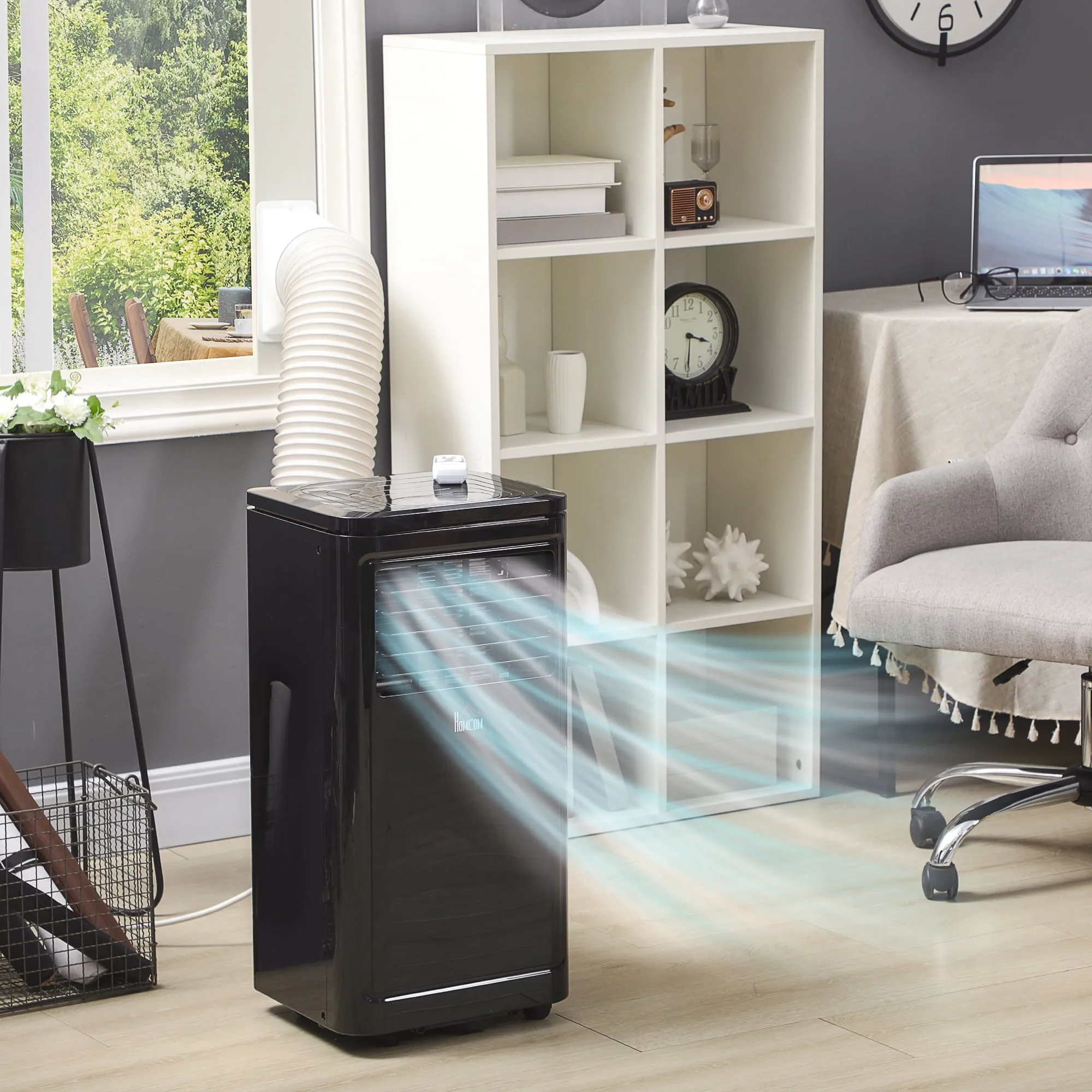 1Pcs 8,000 BTU Portable Air Conditioner Evaporative Cooler Use for Home,Black
