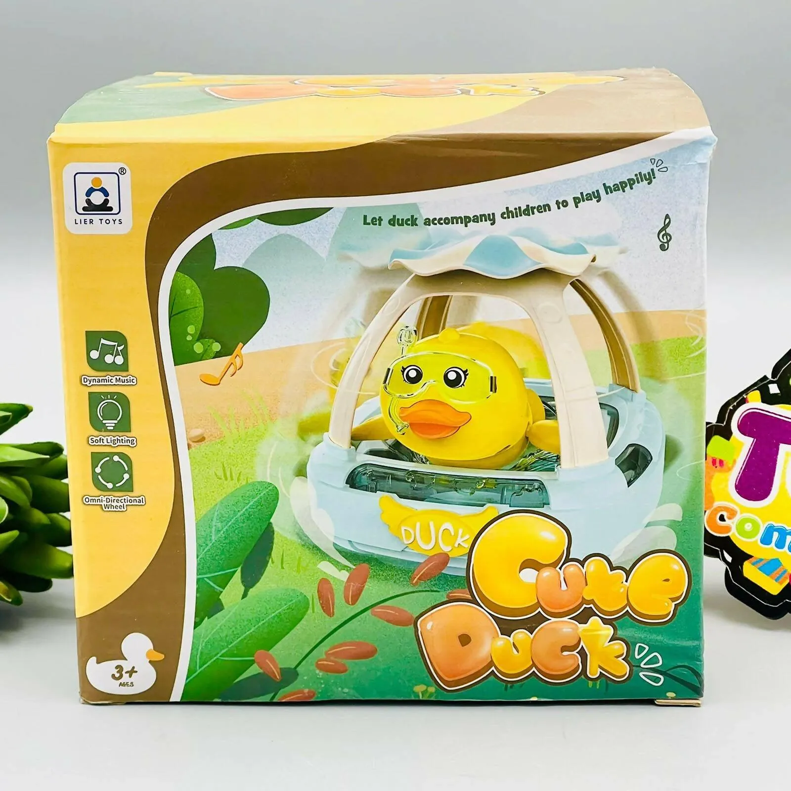 2-in-1 Battery Operated Cute Duck Toy