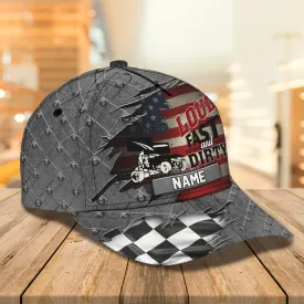 3D Classic Cap America Dirty Track Racing Personalized Name Cap Namashops