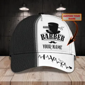 3D Classic Cap Barber2 Personalized Name Cap Namashops