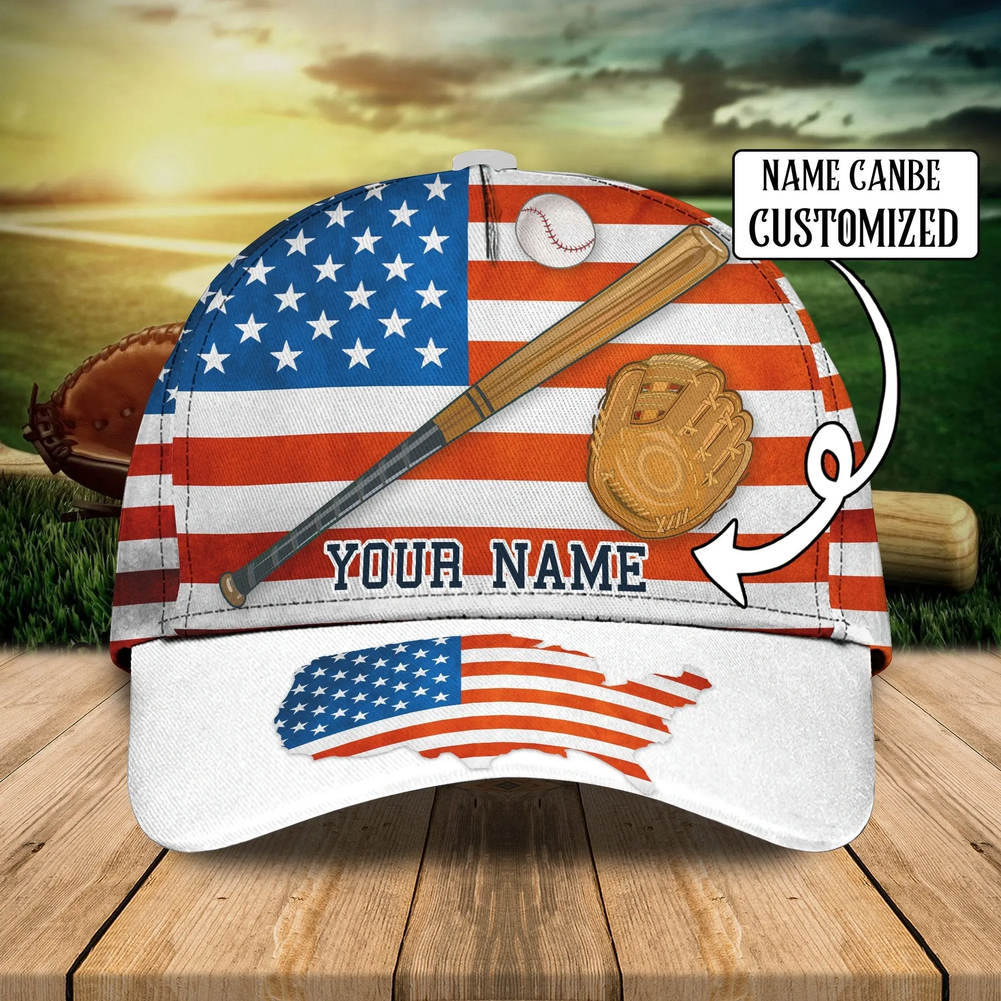 3D Classic Cap Baseball 15 Personalized Name Cap Namashops