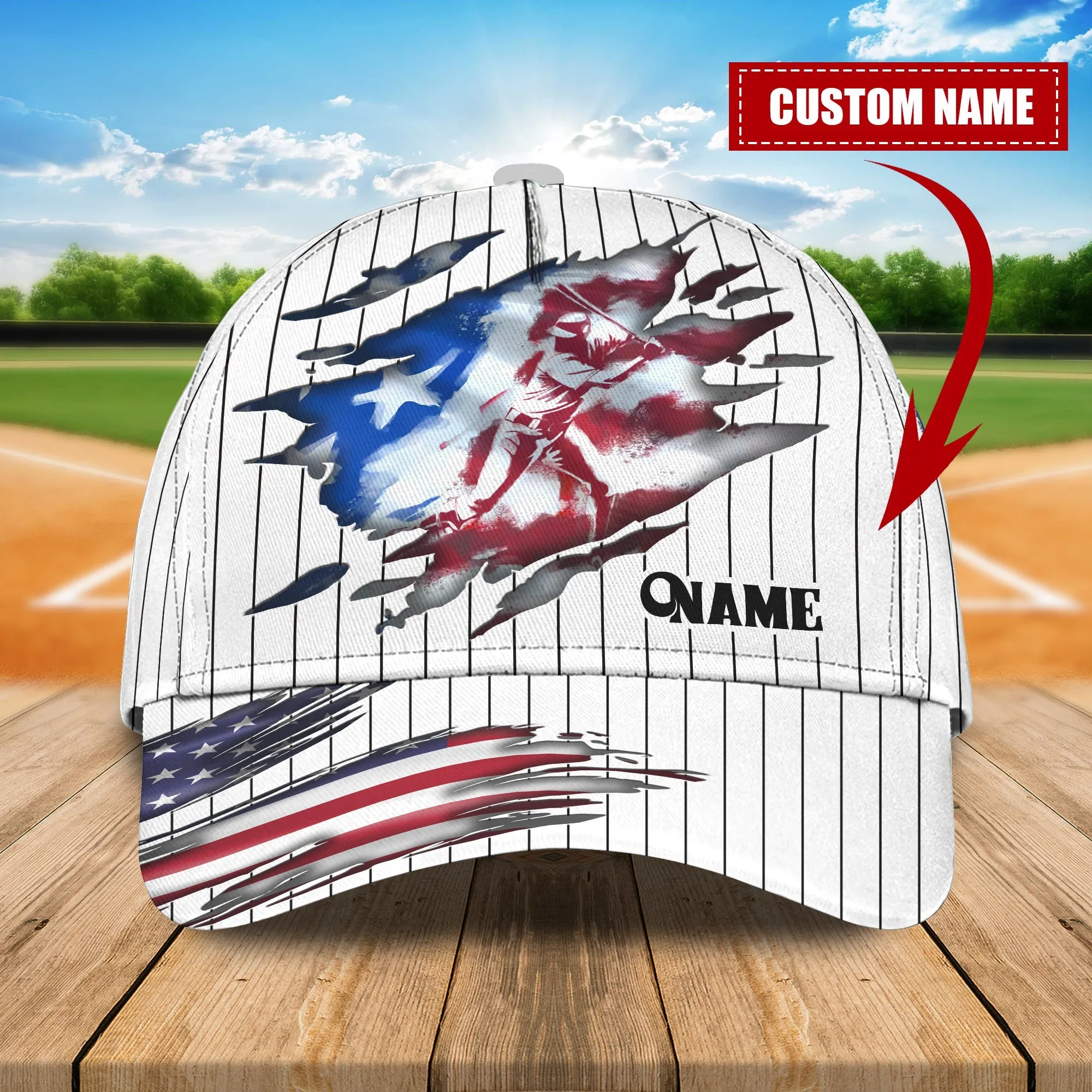 3D Classic Cap Baseball 2 Personalized Name Cap Namashops