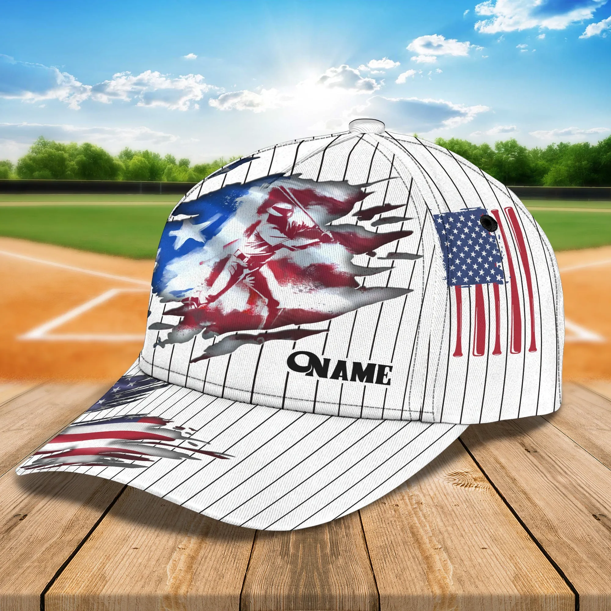 3D Classic Cap Baseball 2 Personalized Name Cap Namashops