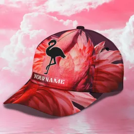 3D Classic Cap Beautiful Flamingo Personalized Name Cap Namashops