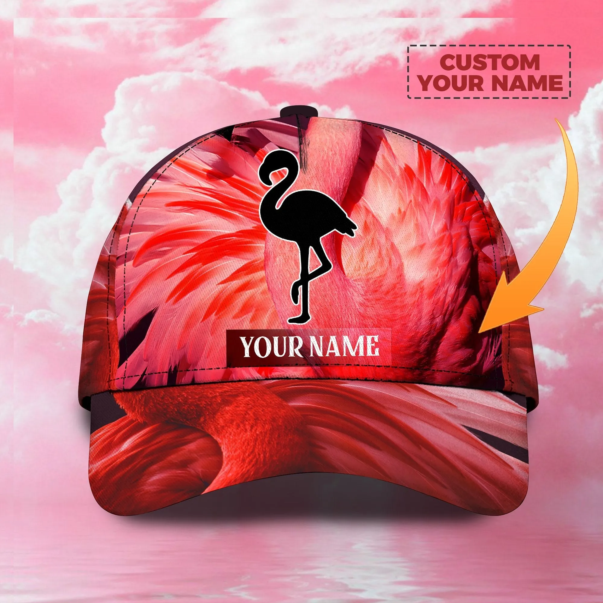 3D Classic Cap Beautiful Flamingo Personalized Name Cap Namashops