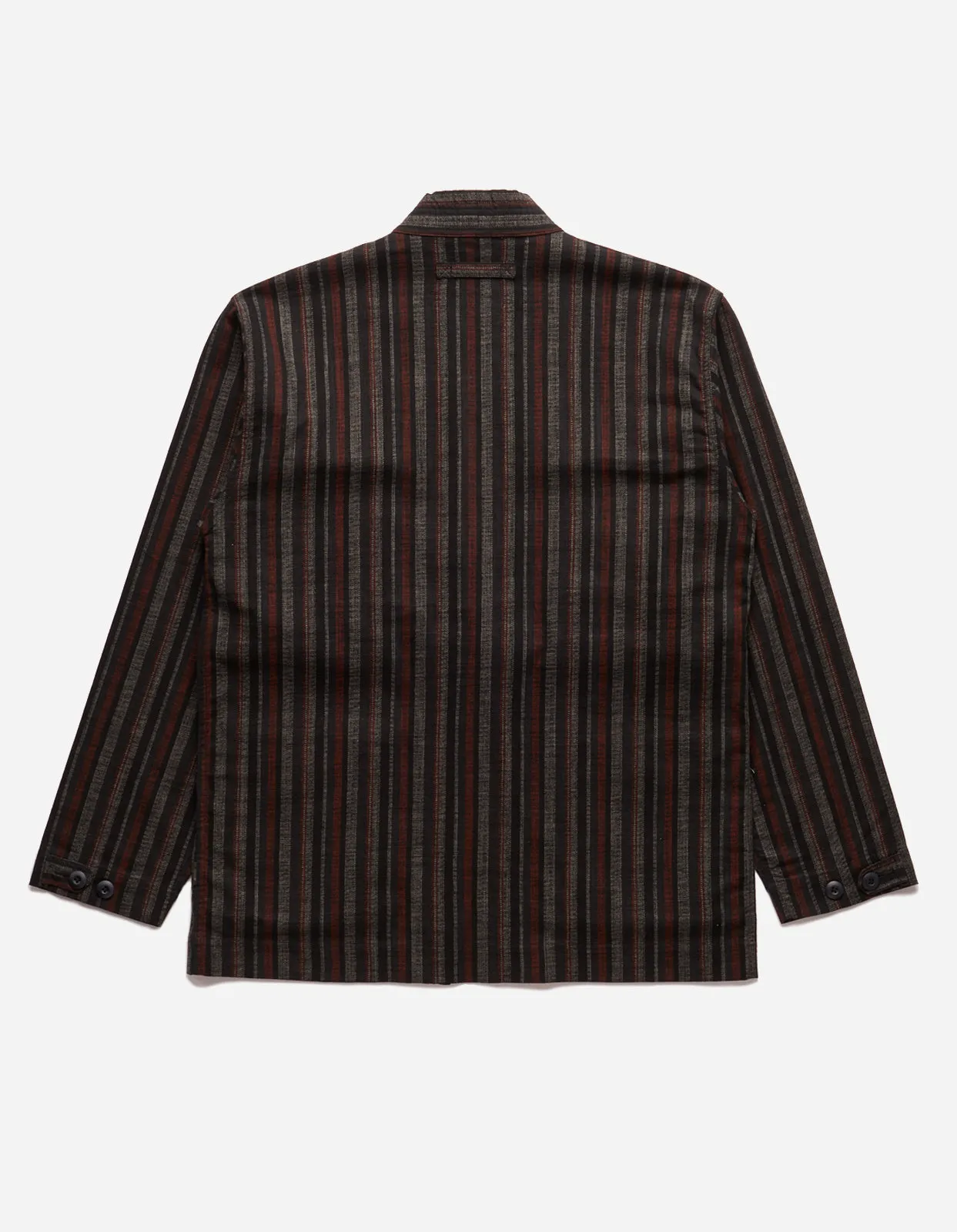 5118 Wagara Stripe Summer Kimono Black