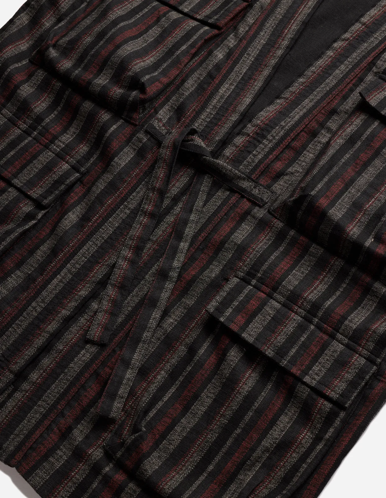 5118 Wagara Stripe Summer Kimono Black