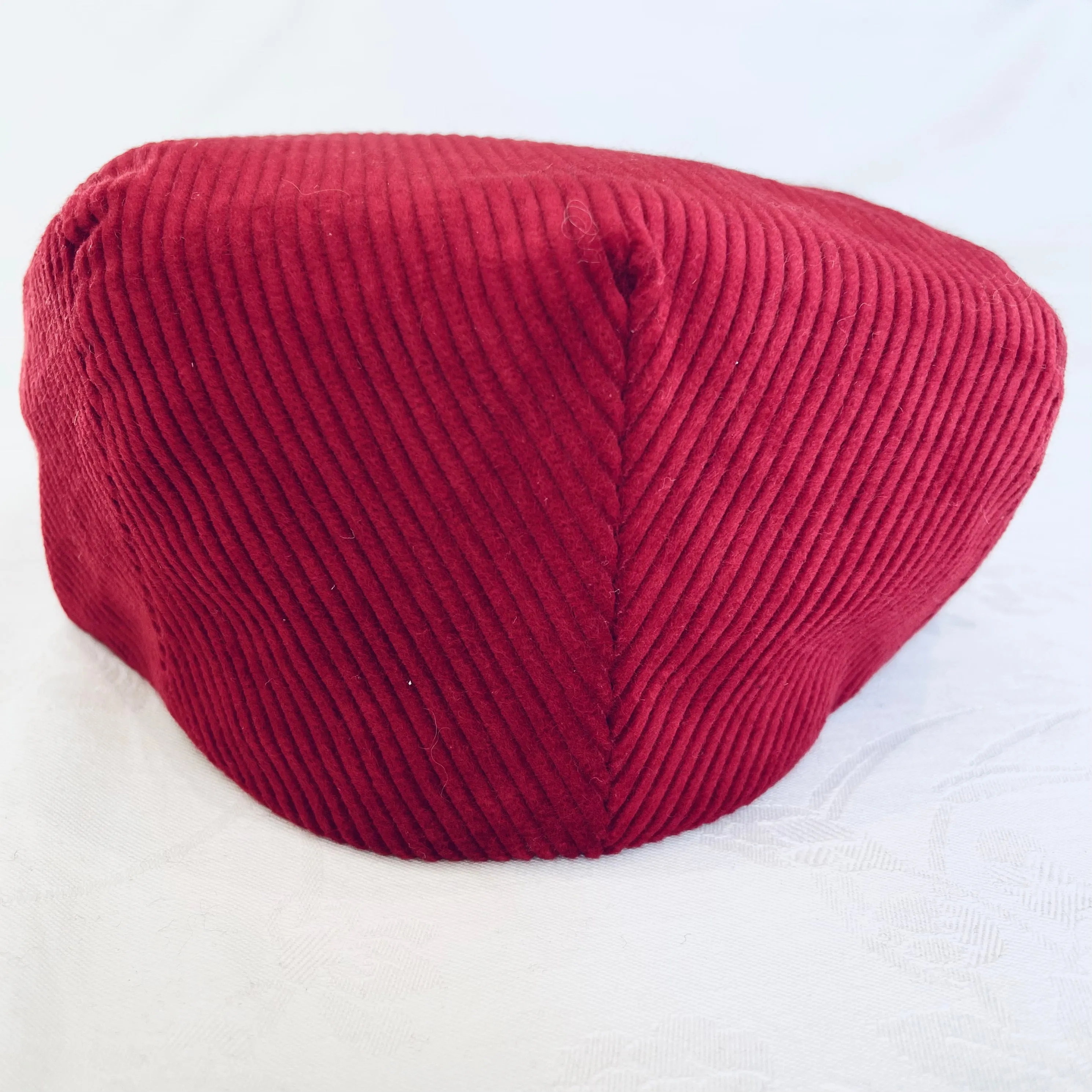 A Bedda Coppola - Piatto Flat Cap - Cotton Corduroy - Red