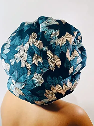 Ankara Silk Satin Bonnet -Gray, Large
