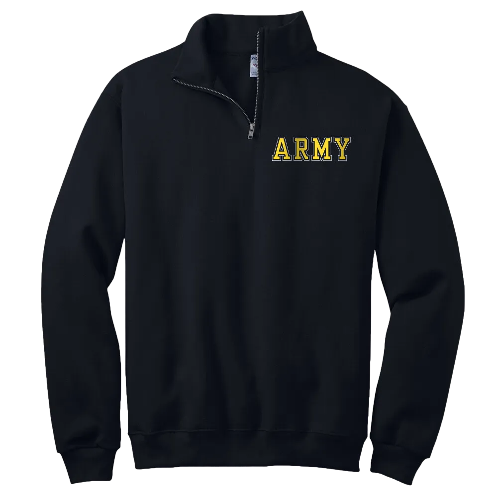 Army 1/4 Zip Sweatshirt (Black)