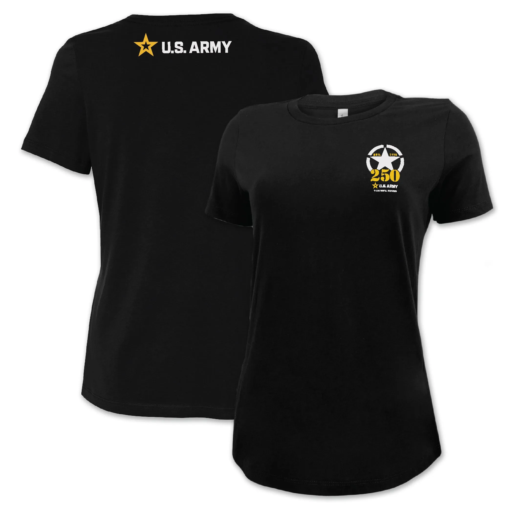 Army 250th Anniversary Ladies T-Shirt