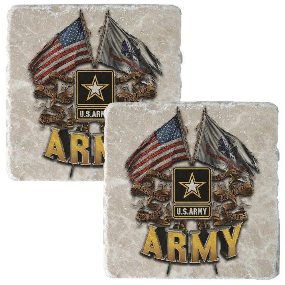 Army Double Flag Pint Glasses
