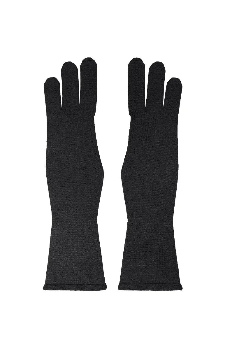 Aye-Aye Short Gloves in Black by Issey Miyake