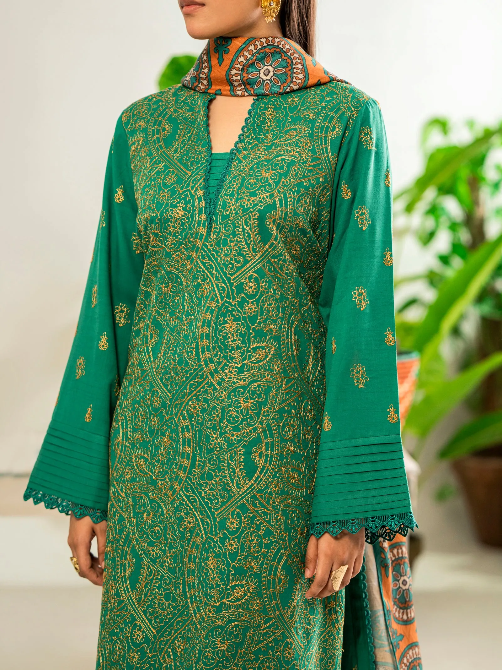 Bamboo Slub Embroidery