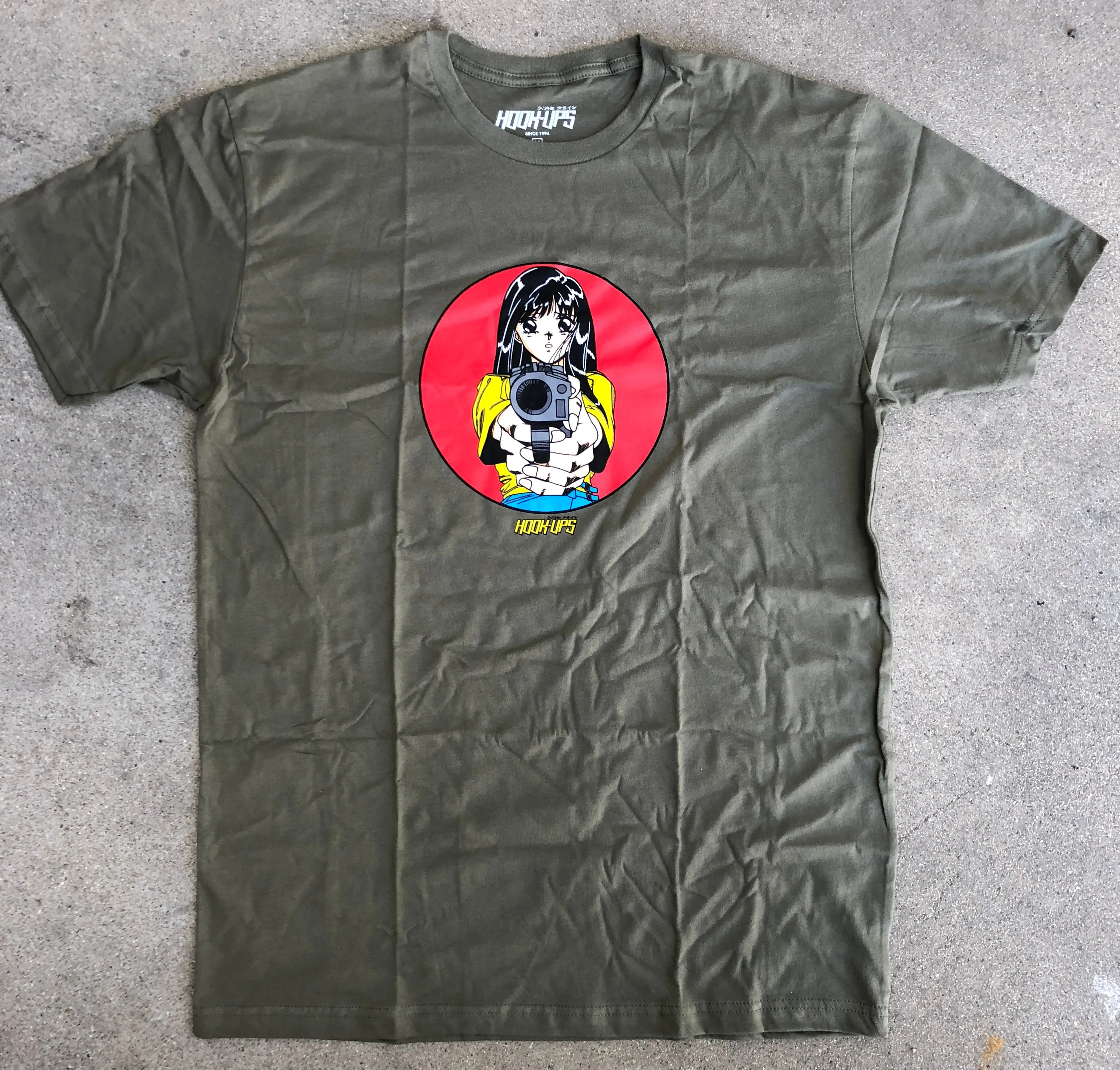 Barrel of a Gun T-shirt - ARMY GREEN