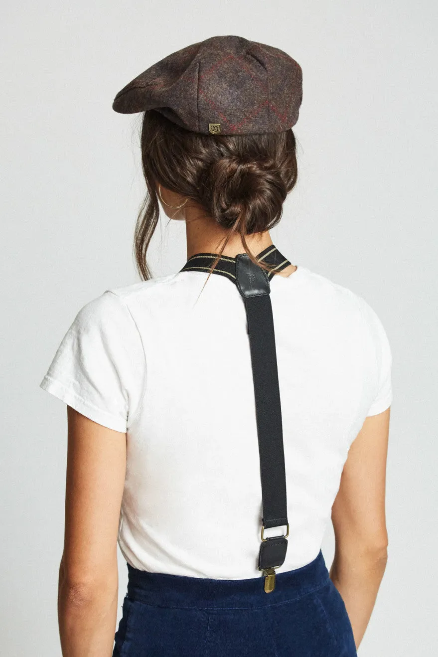 Barrel Snap Cap - Brown/Burgundy