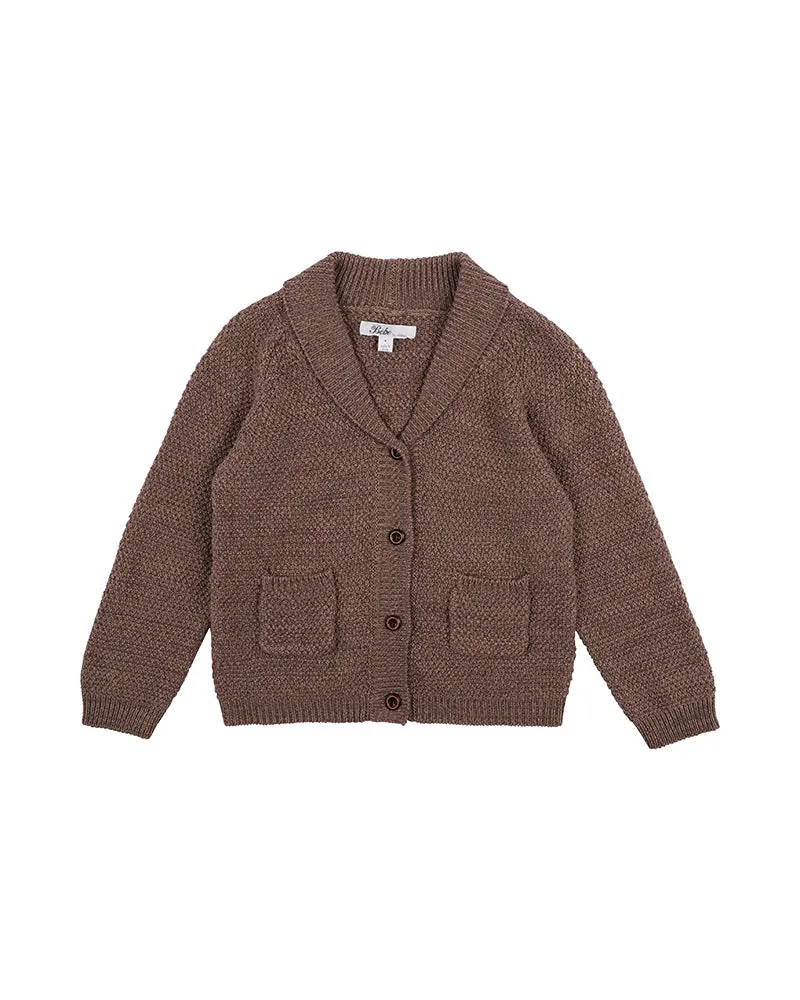 Bebe Albert Shawl Cardigen - Mocha (Size 000-7)