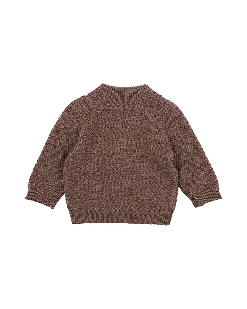 Bebe Albert Shawl Cardigen - Mocha (Size 000-7)