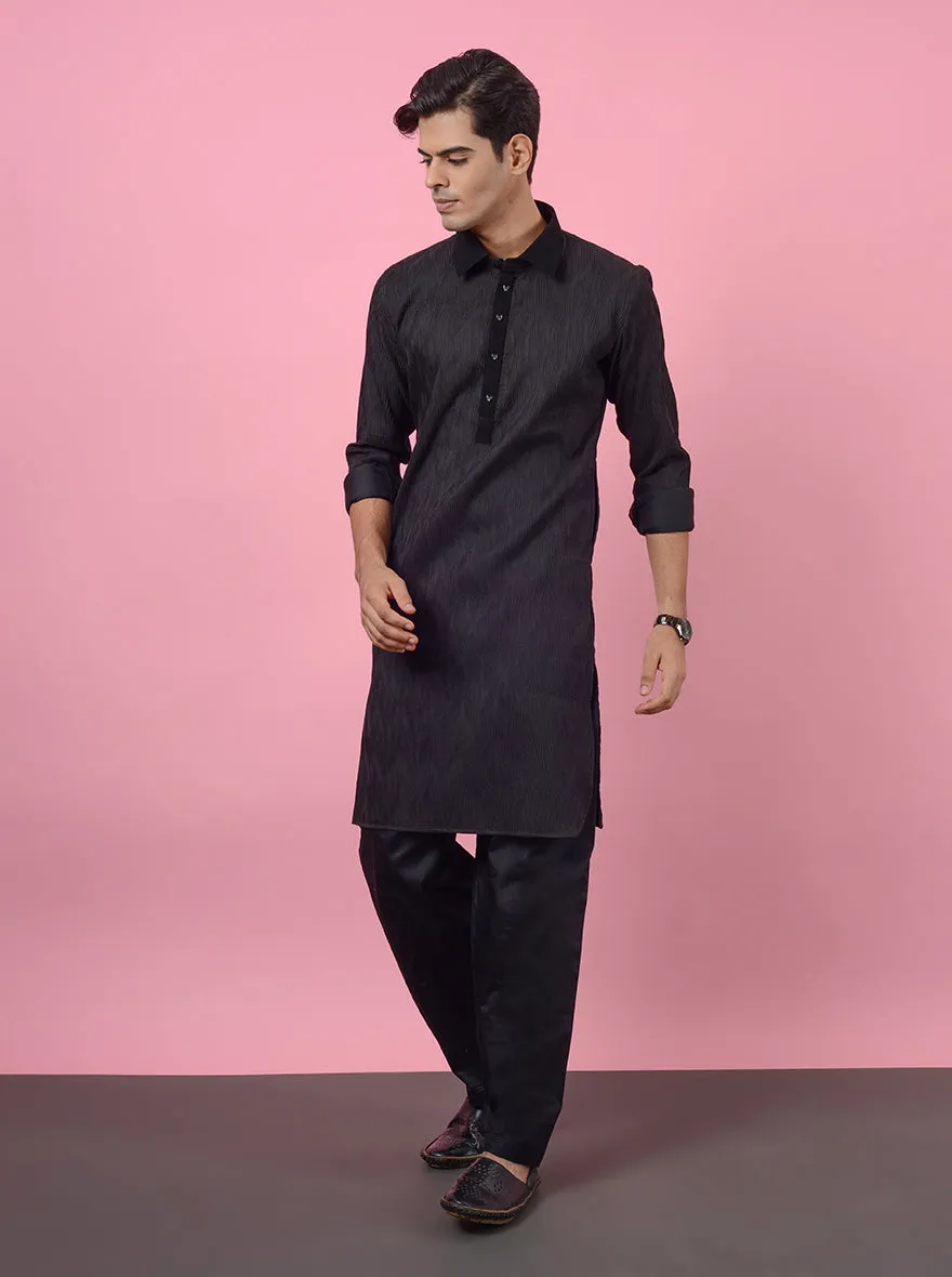 Black Pathani Kurta | TULA