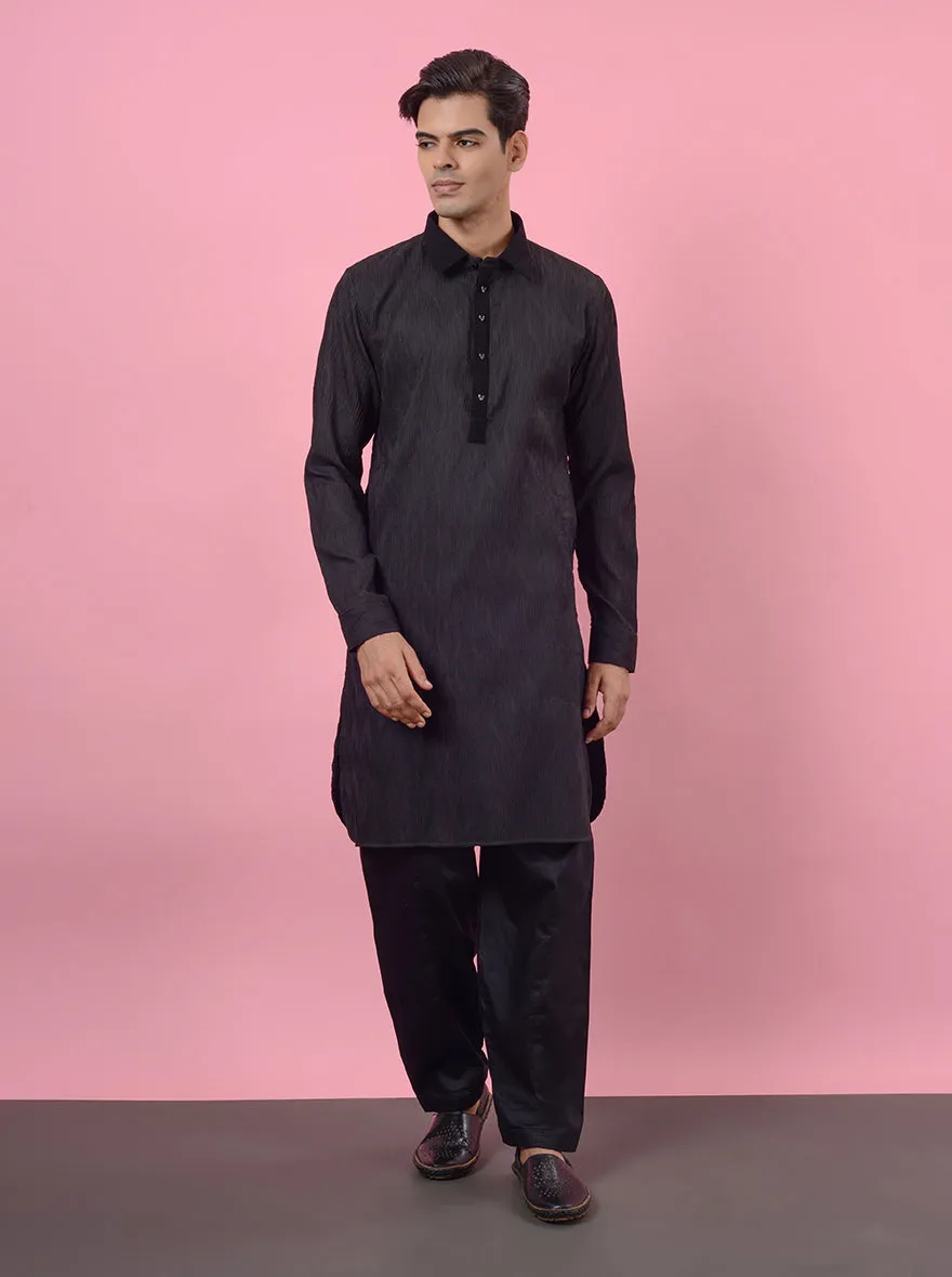 Black Pathani Kurta | TULA