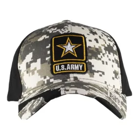 Black Streak Camo Stressed US Army Cap