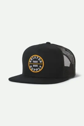 Brixton Mens Black/Black Oath MP Trucker Hat