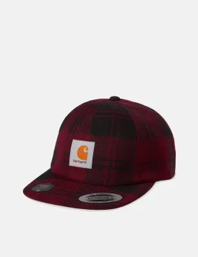 Carhartt-WIP Pulford Cap (Check) - Merlot
