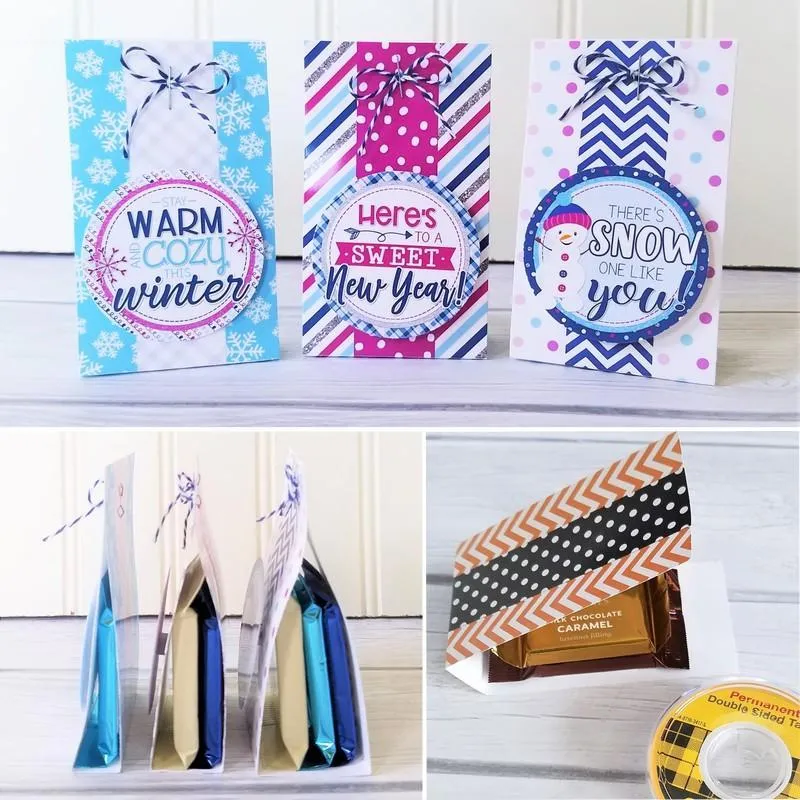 Chocolate Squares Envelops & Tags {WINTER} PRINTABLE