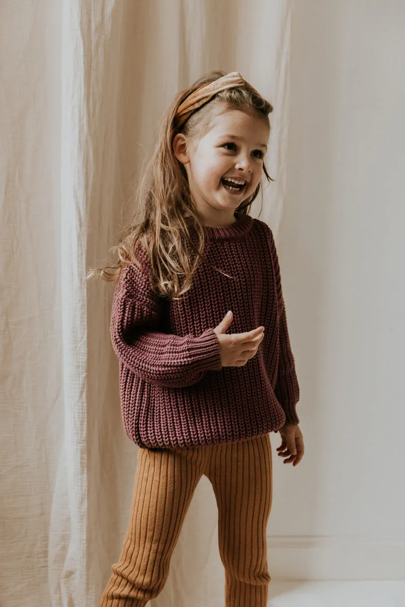 Chunky Knitted Sweater – grape