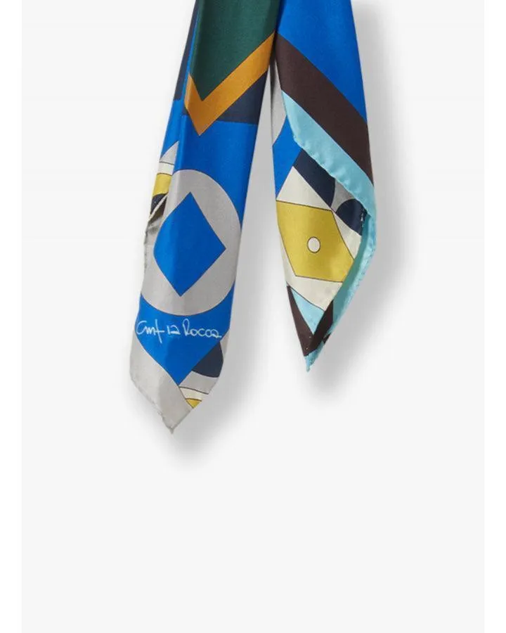 Cinzia Rocca Geometric Pattern Silk Scarf