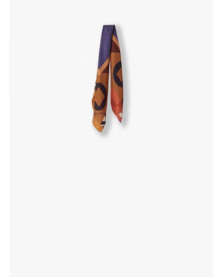 Cinzia Rocca Geometric Pattern Silk Scarf