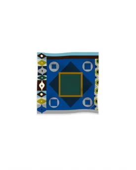 Cinzia Rocca Geometric Pattern Silk Scarf