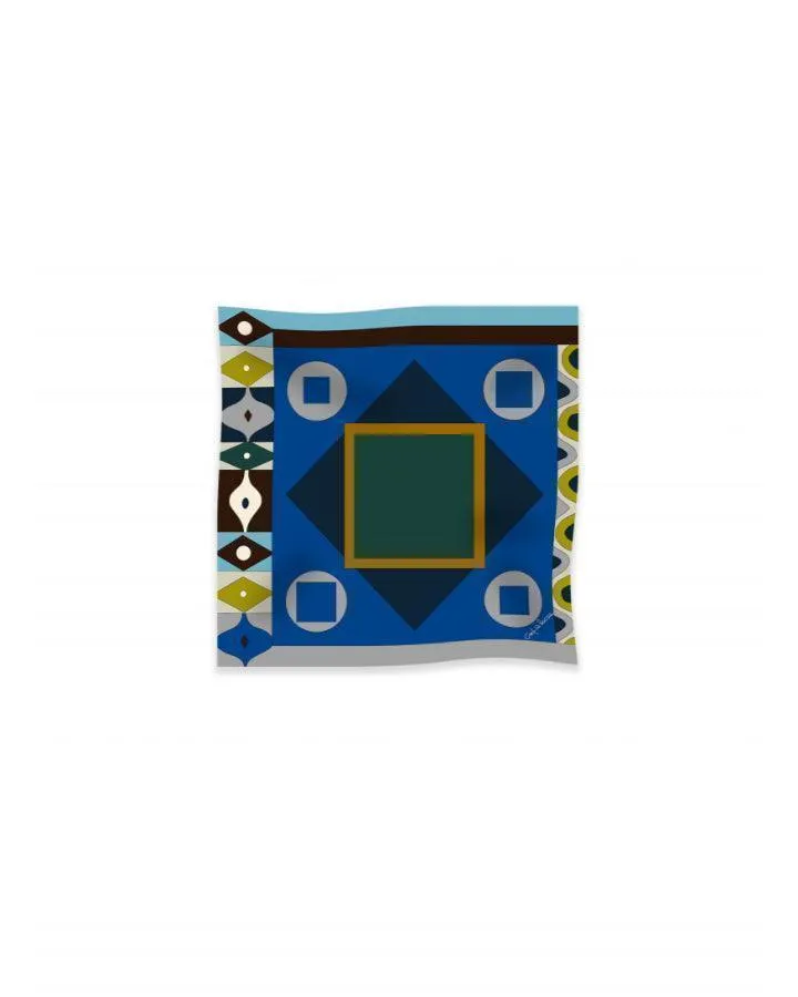 Cinzia Rocca Geometric Pattern Silk Scarf
