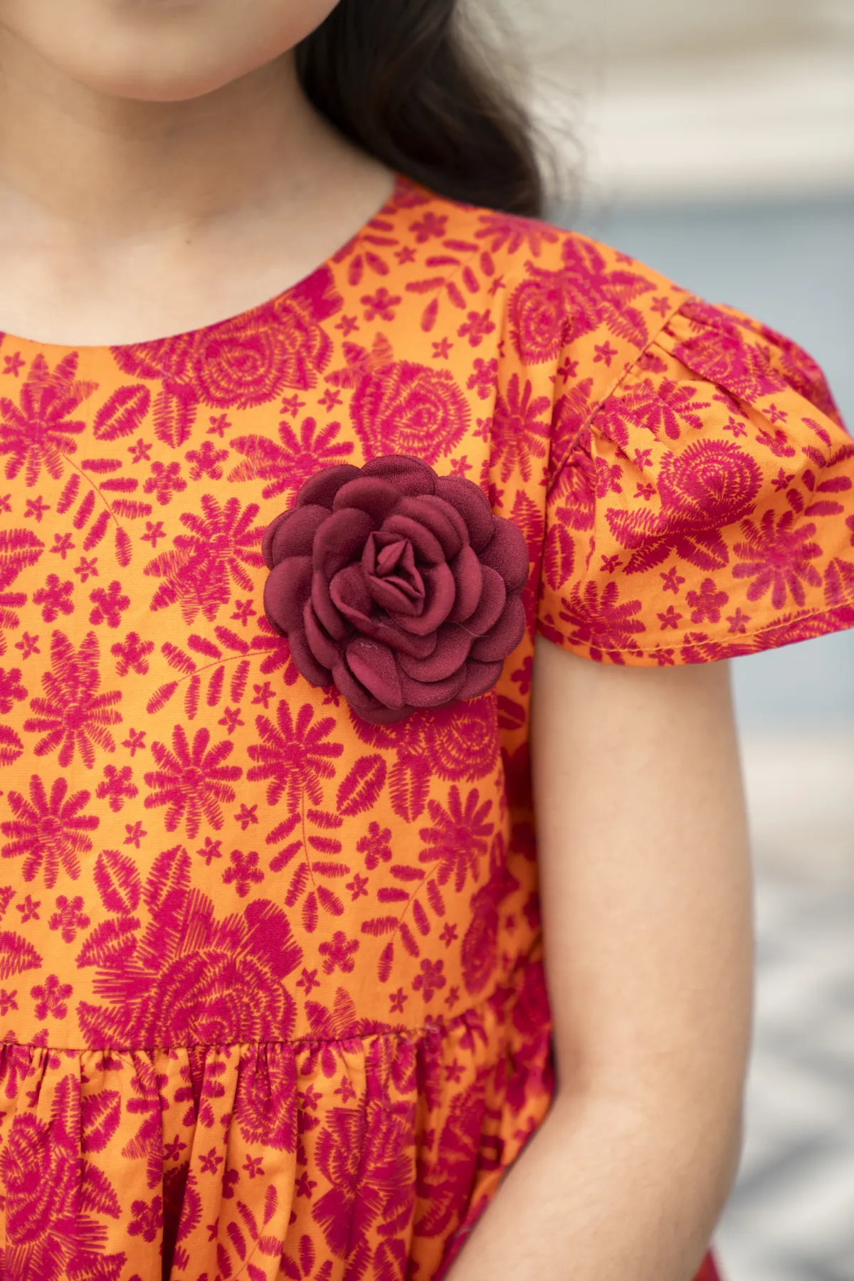 CNT Kesari Flower Summer Frock CF14