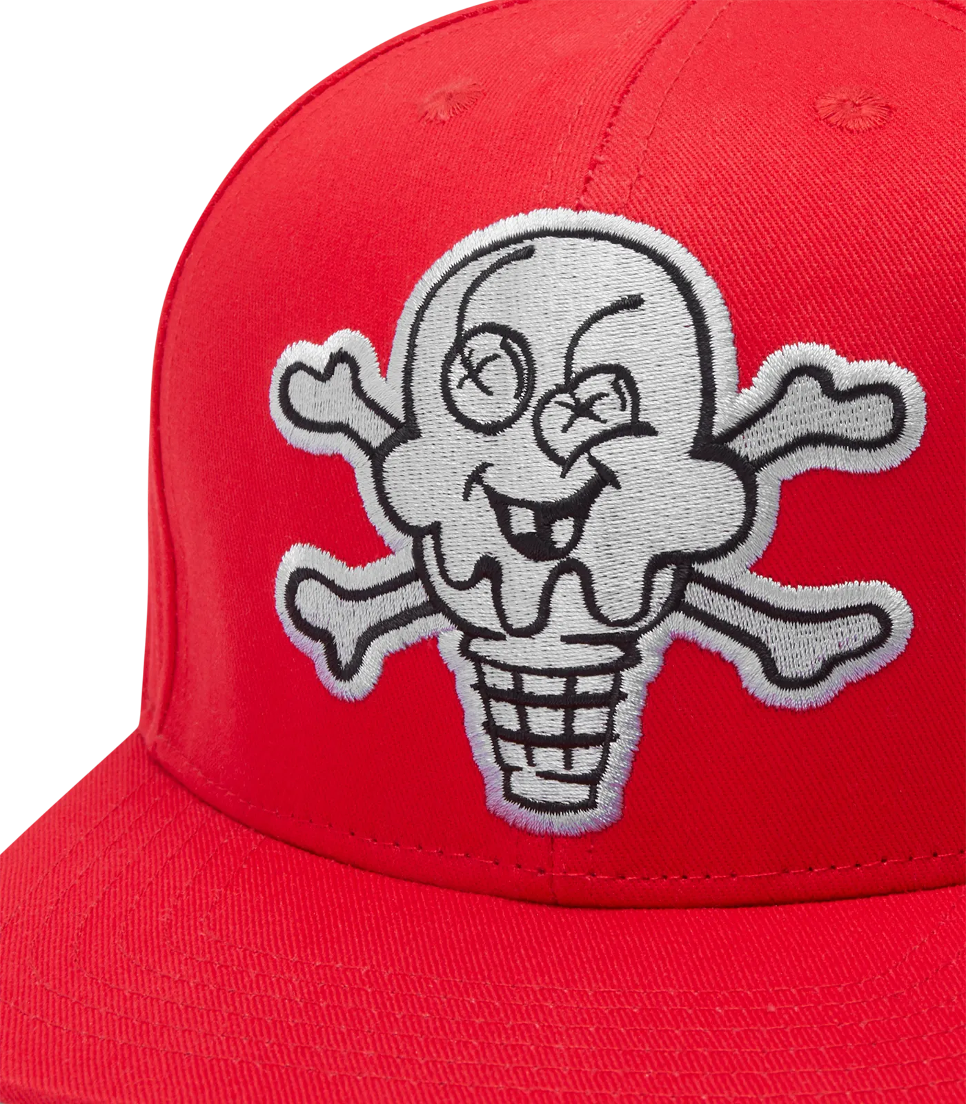CONES & BONES 6 PANEL CAP - RED