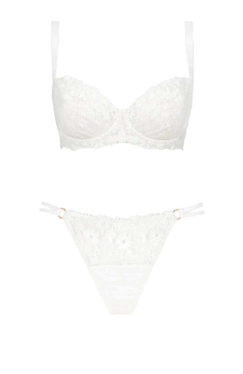 Daisy Balcony Bra and Thong Set