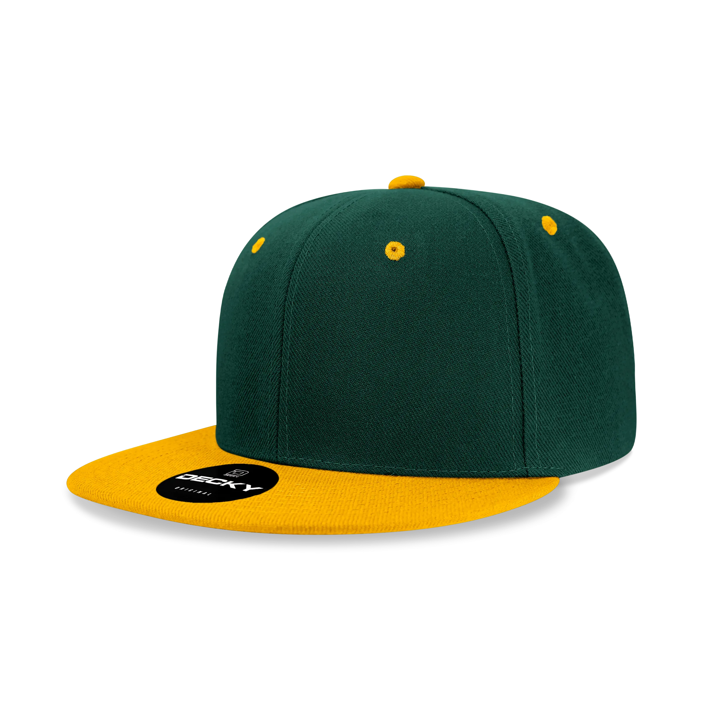 Decky 6020 - High Profile 6 Panel Snapback, Flat Bill Hat - PALLET Pricing