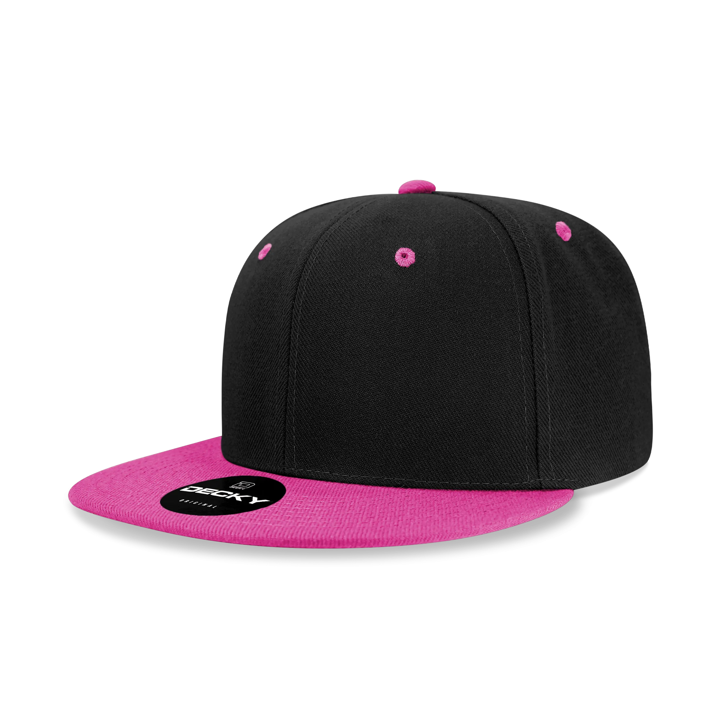 Decky 6020 - High Profile 6 Panel Snapback, Flat Bill Hat - PALLET Pricing