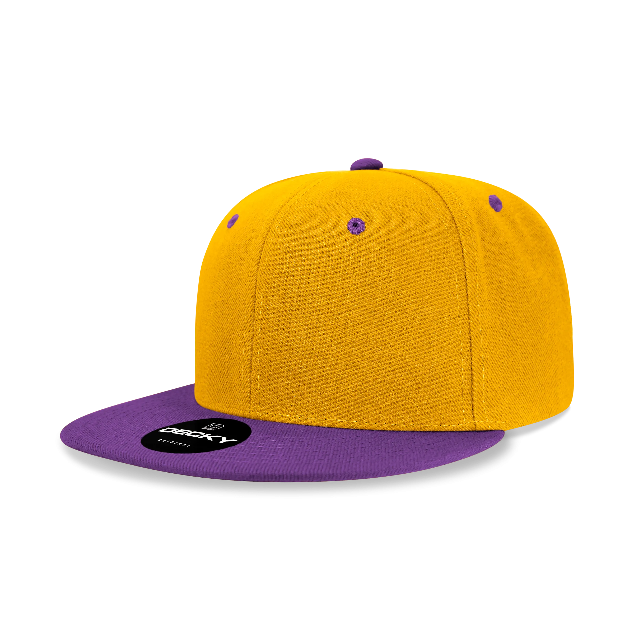 Decky 6020 - High Profile 6 Panel Snapback, Flat Bill Hat - PALLET Pricing