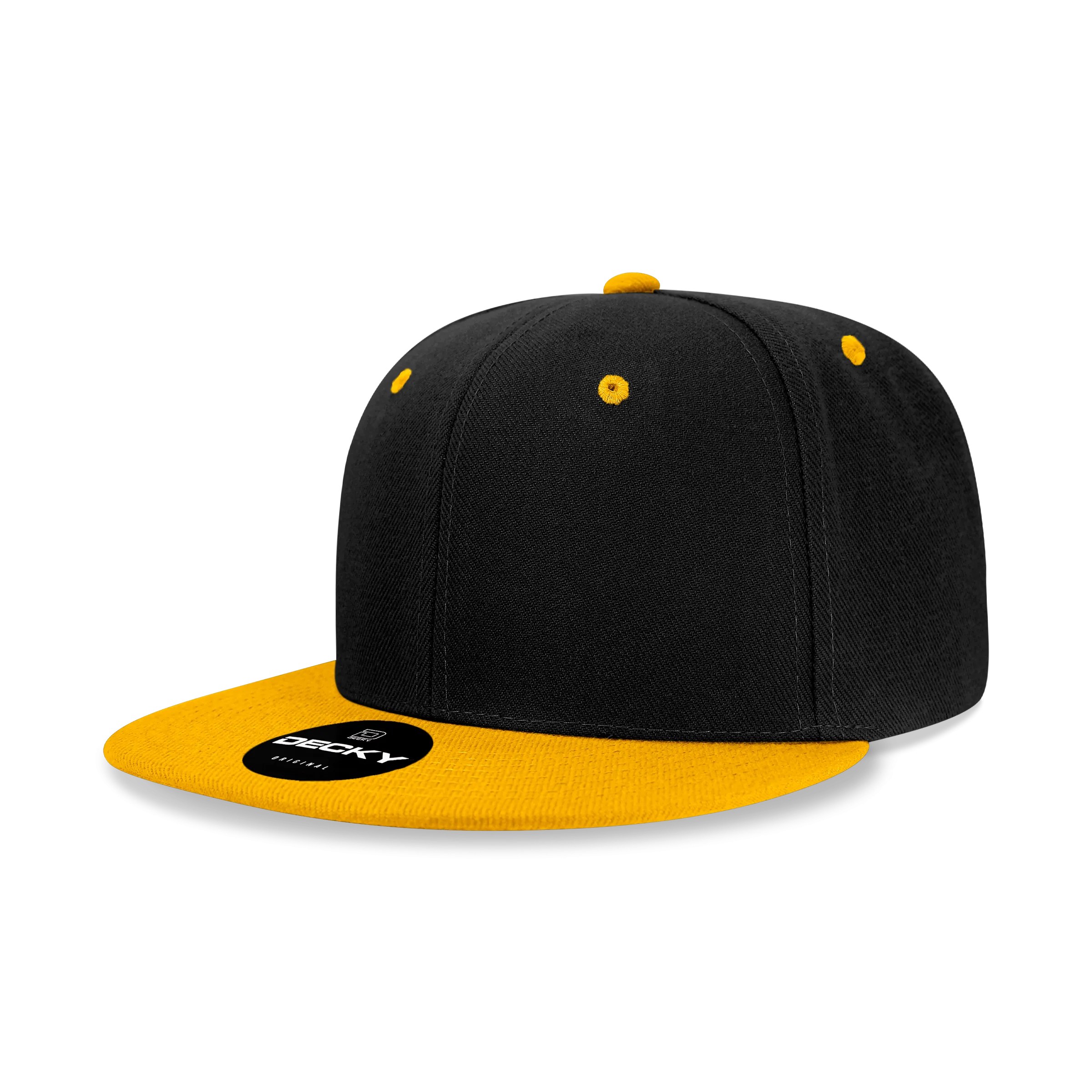 Decky 6020 - High Profile 6 Panel Snapback, Flat Bill Hat - PALLET Pricing