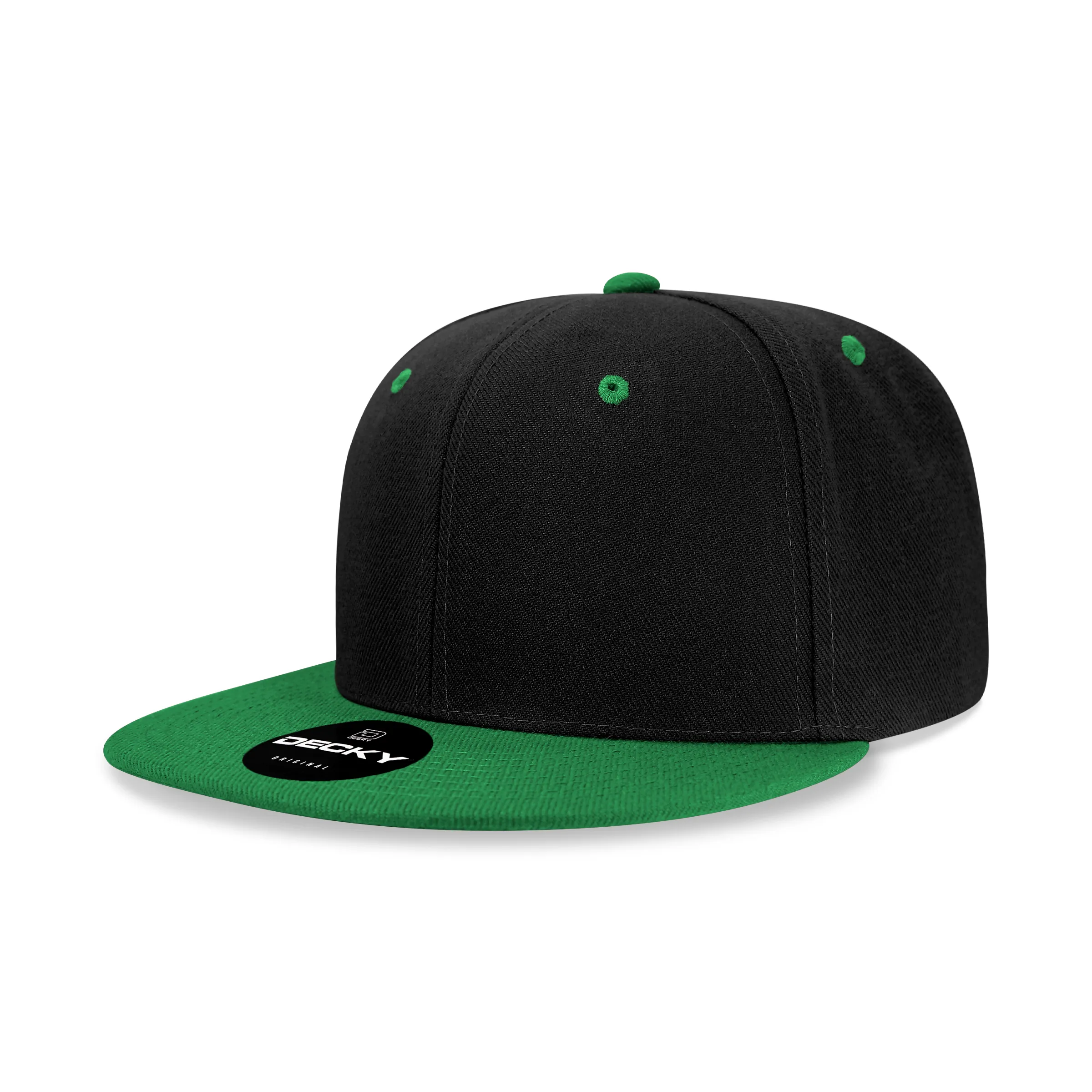 Decky 6020 - High Profile 6 Panel Snapback, Flat Bill Hat - PALLET Pricing