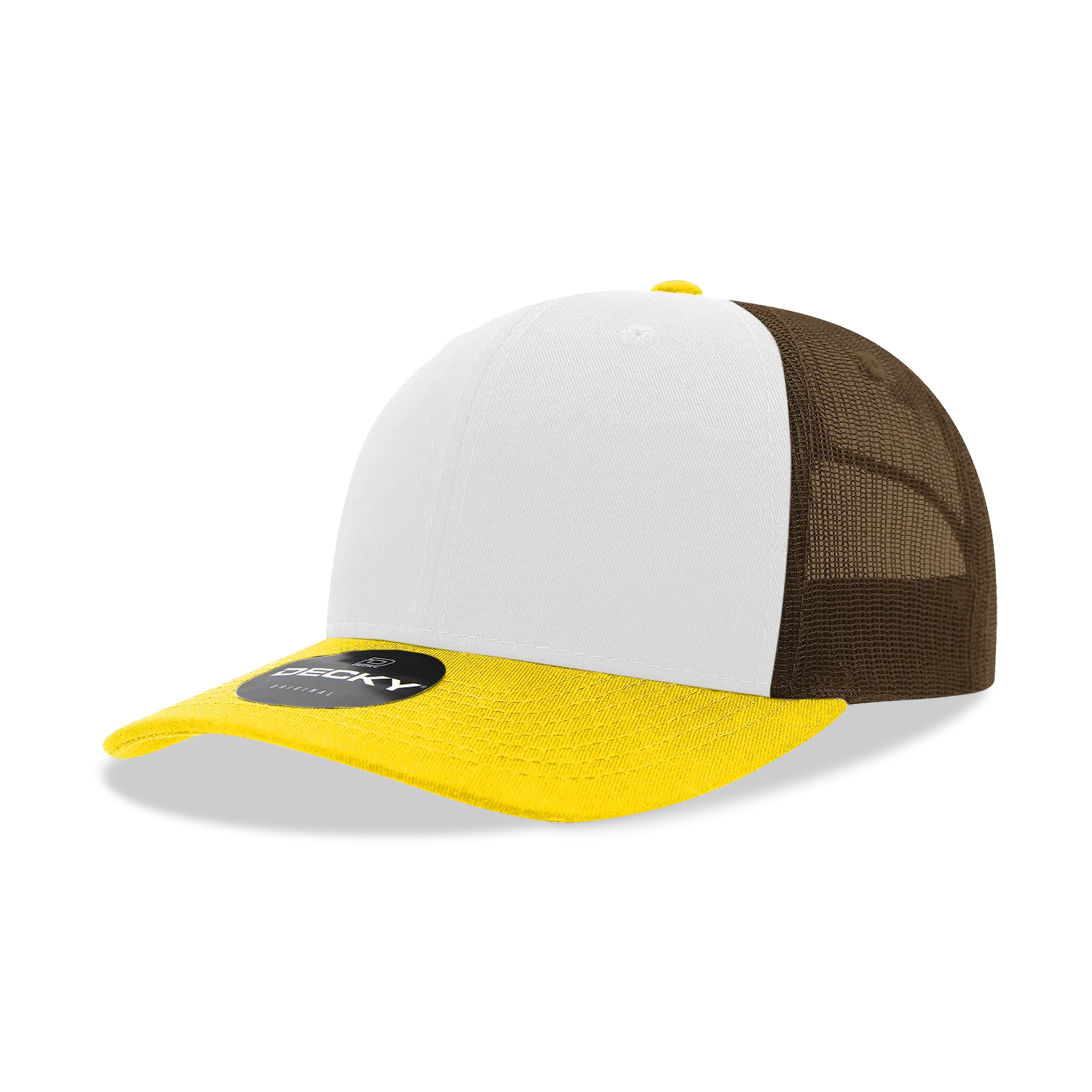Decky 6021 - Classic Trucker Hat, 6 Panel Mid Profile Trucker Cap (Colors 2 of 2)