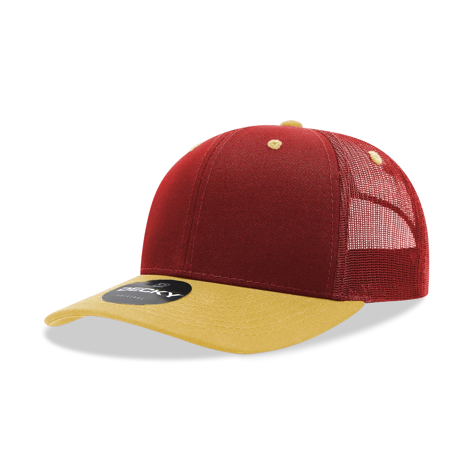 Decky 6021 - Classic Trucker Hat, 6 Panel Mid Profile Trucker Cap (Colors 2 of 2)