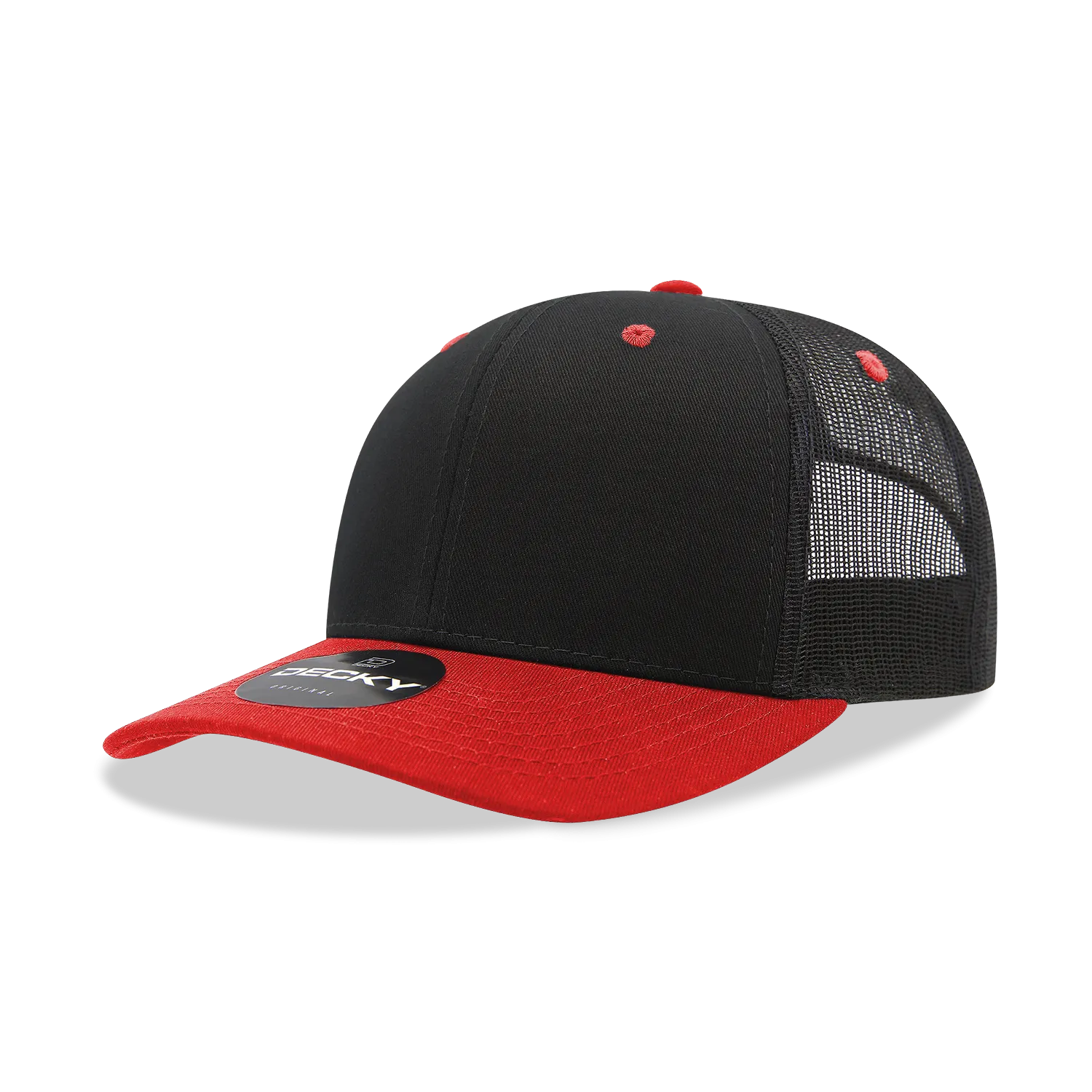 Decky 6021 - Classic Trucker Hat, 6 Panel Mid Profile Trucker Cap (Colors 2 of 2)