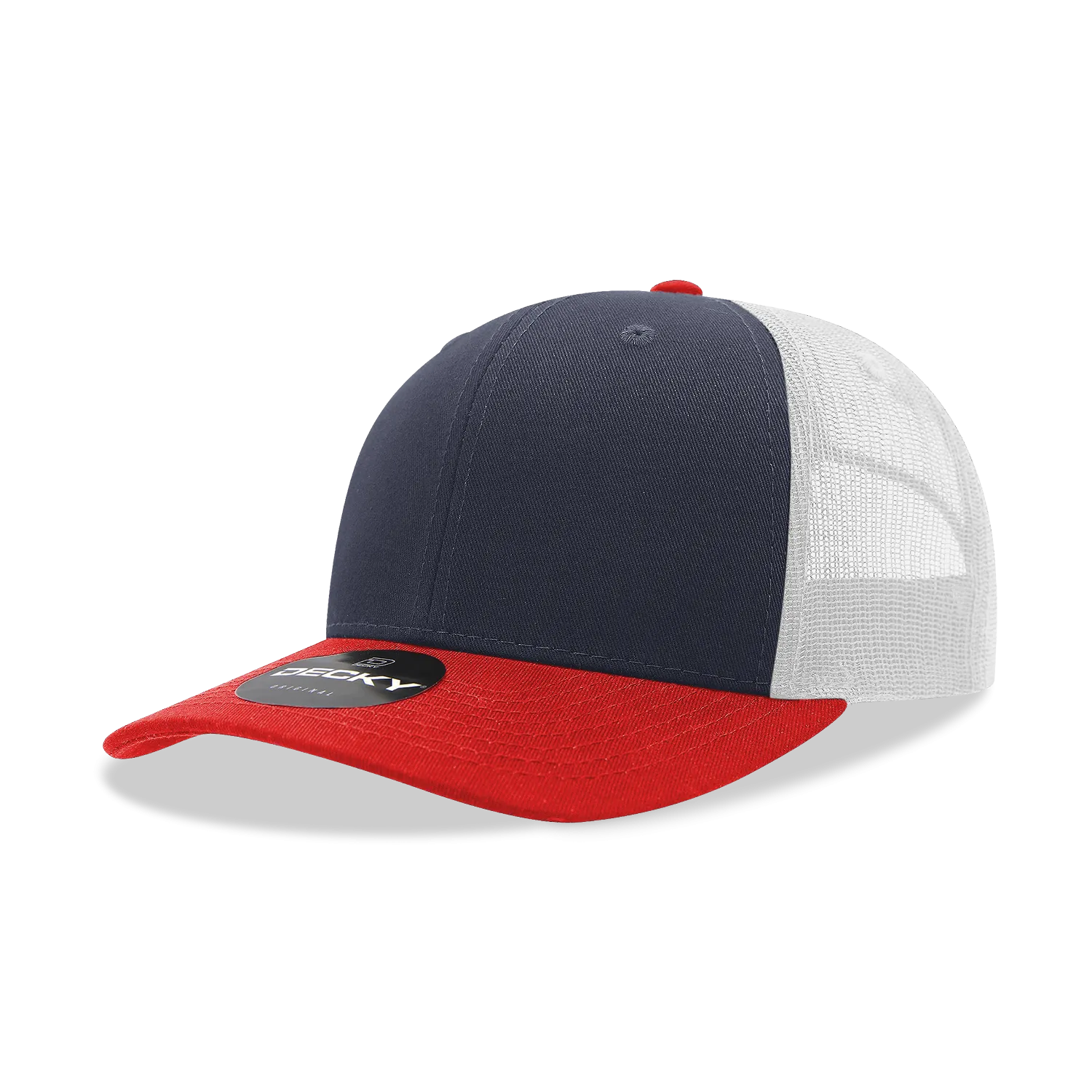 Decky 6021 - Classic Trucker Hat, 6 Panel Mid Profile Trucker Cap (Colors 2 of 2)