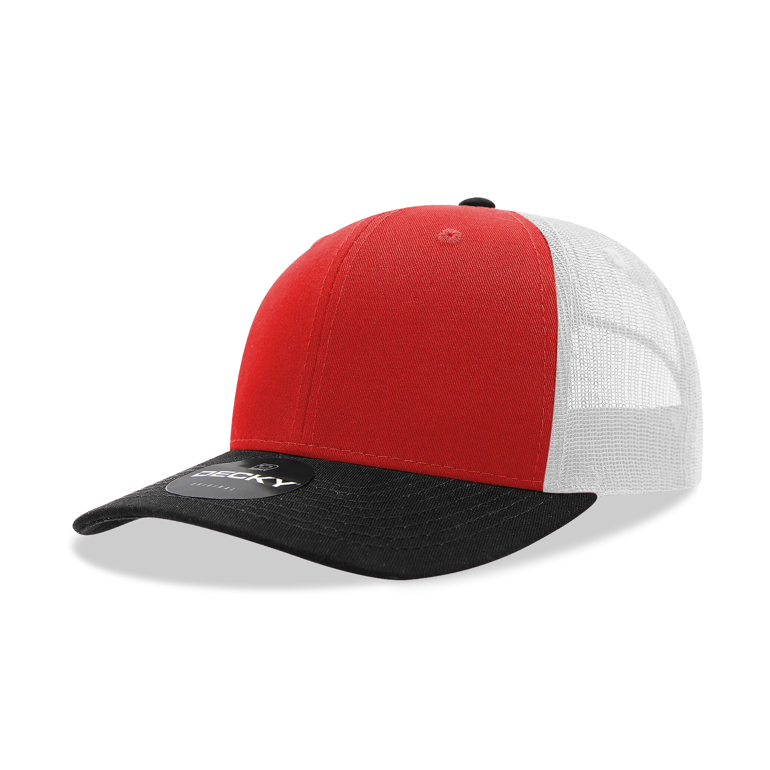 Decky 6021 - Classic Trucker Hat, 6 Panel Mid Profile Trucker Cap (Colors 2 of 2)