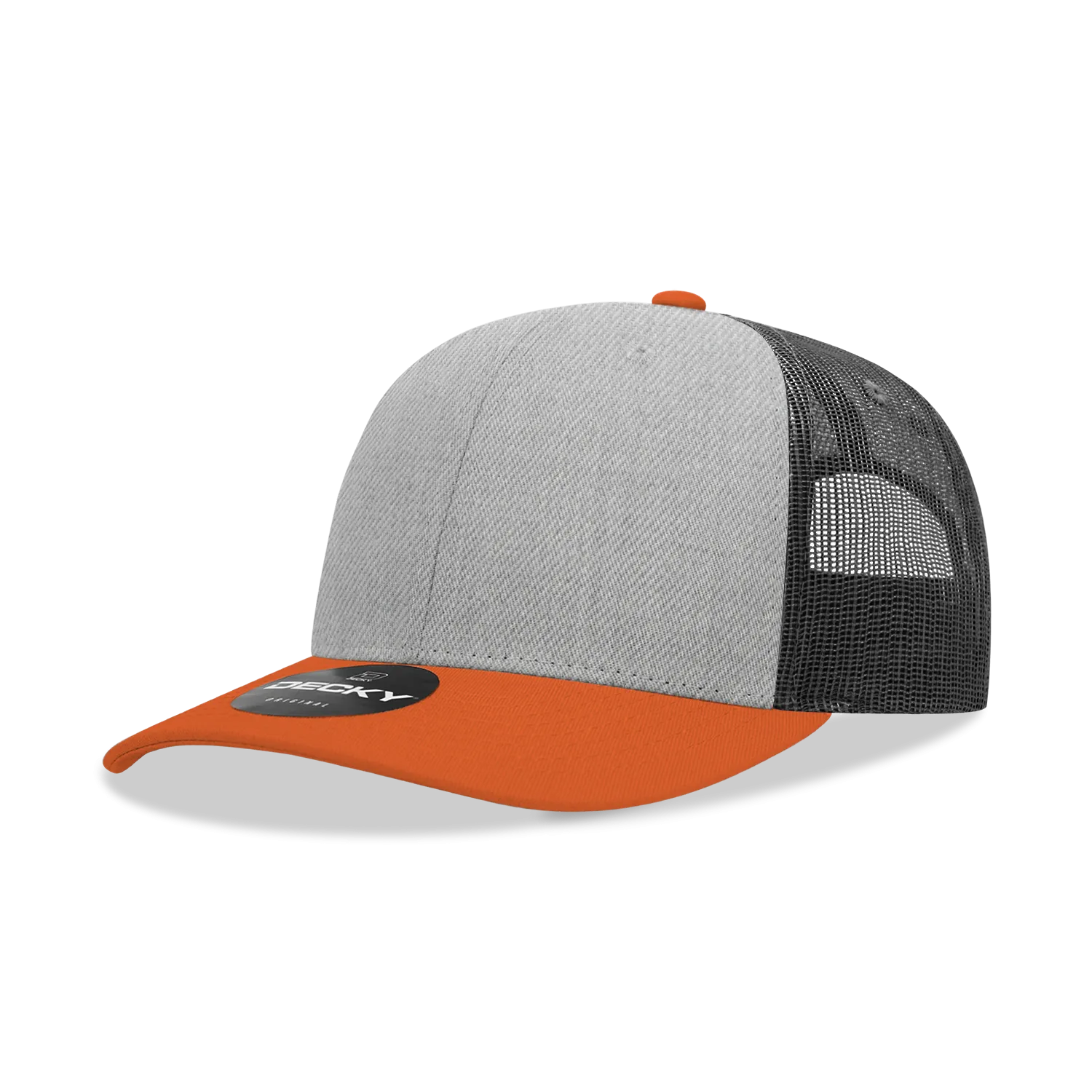 Decky 6021 - Classic Trucker Hat, 6 Panel Mid Profile Trucker Cap (Colors 2 of 2)