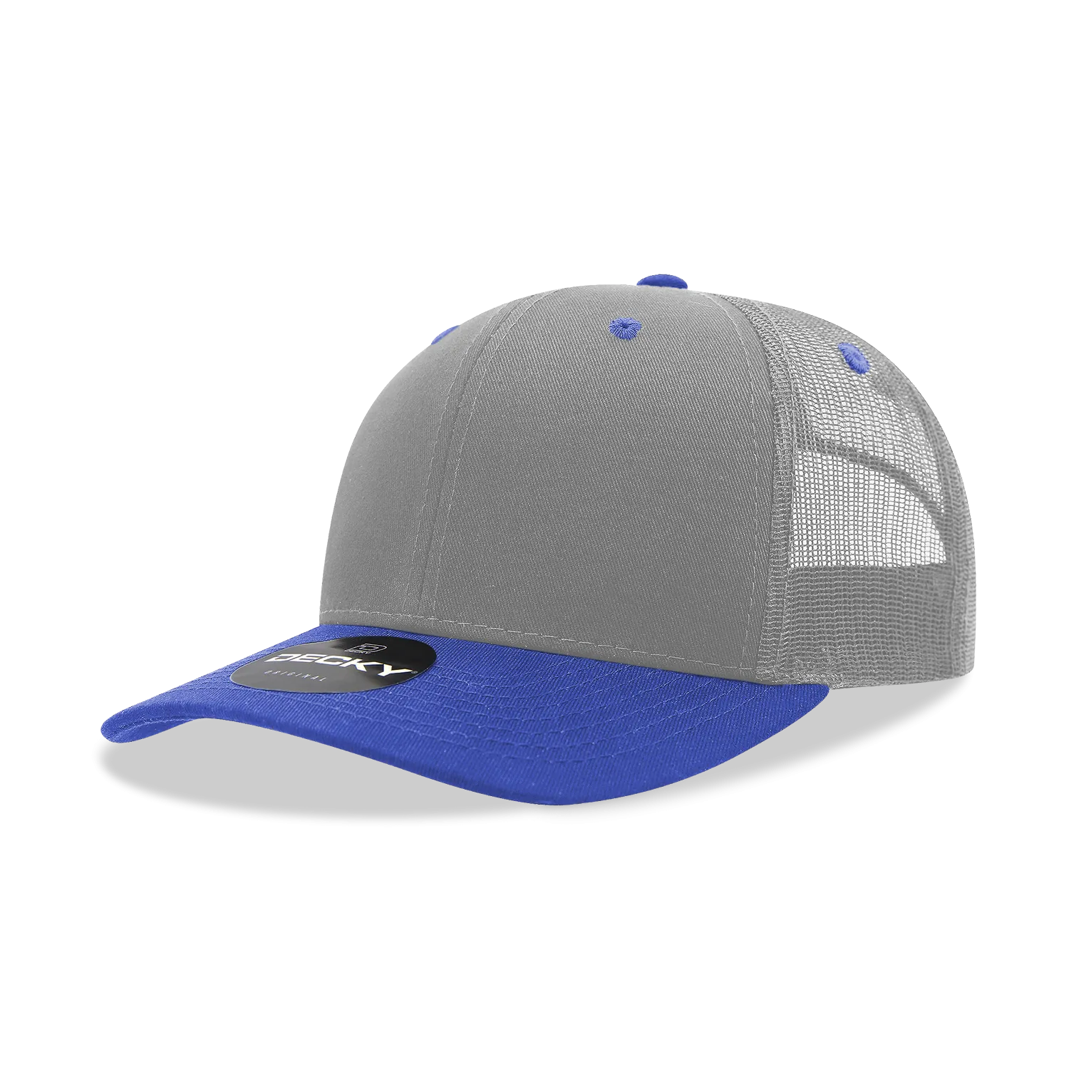 Decky 6021 - Classic Trucker Hat, 6 Panel Mid Profile Trucker Cap (Colors 2 of 2)